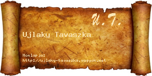 Ujlaky Tavaszka névjegykártya